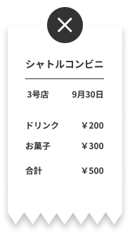 X (Twitter)レシートキャンペーンシステムの画像読み取りイメージ