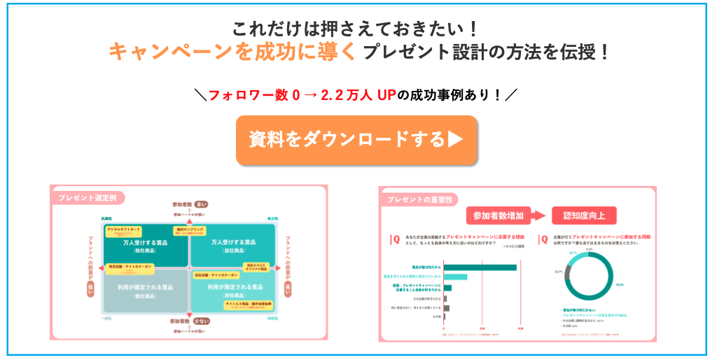 X（Twitter）キャンペーン賞品　プレゼント　成功事例