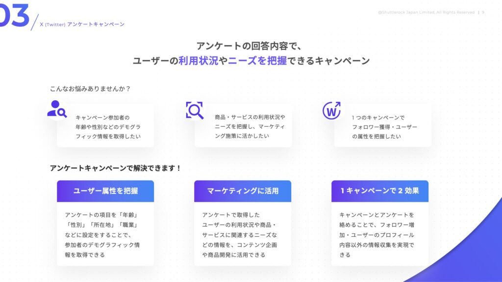 X Twitter Web アンケートキャンペーン 資料ダウンロード