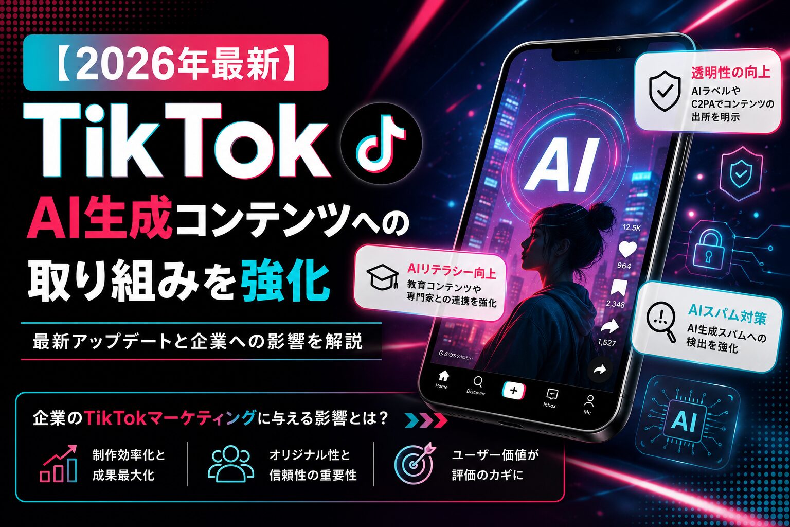TikTok AI 生成コンテンツ 最新アップデート