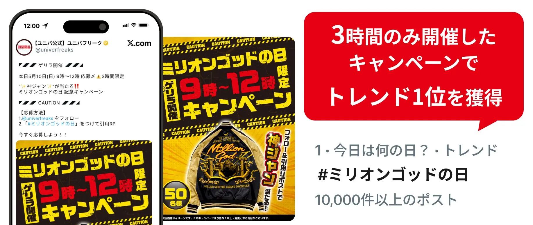 5 種類の X キャンペーンを段階的に実施、フォロワー増加数 2万4千